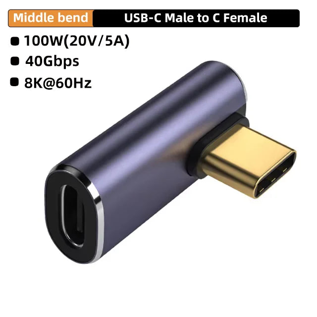 USB4 40Gbps 90-degree USB-C adapter, 100W, view 10