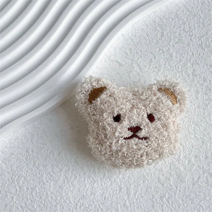 Fluffy plush bear folding phone grip, view 13