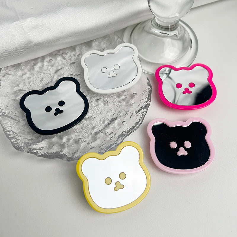 Cute bear mirror phone grip, view 3