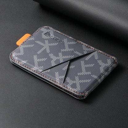 Leather MagSafe card wallet, black