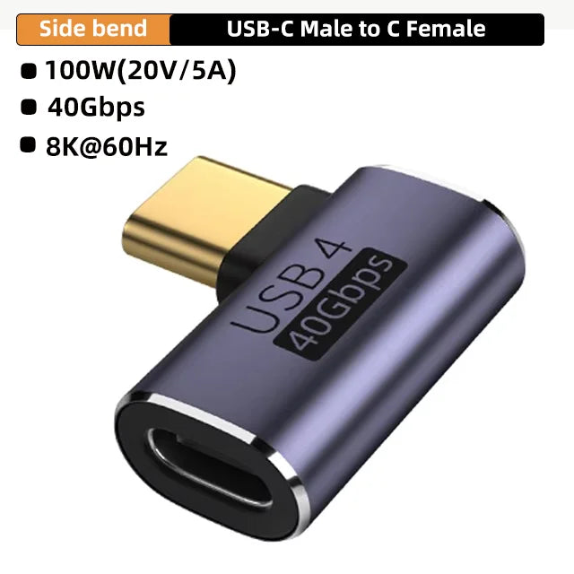 USB4 40Gbps 90-degree USB-C adapter, 100W, view 7