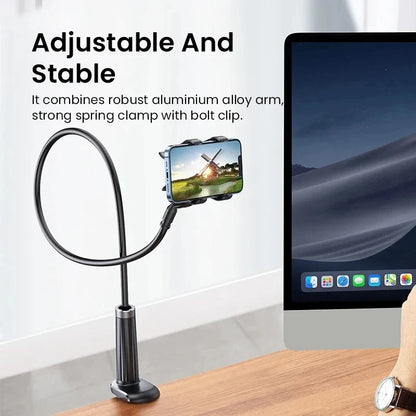 90cm flexible long-arm phone holder with clamp mount, view 2