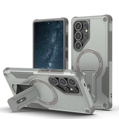 Magnetic armor case with fold stand for Samsung Galaxy S and A series