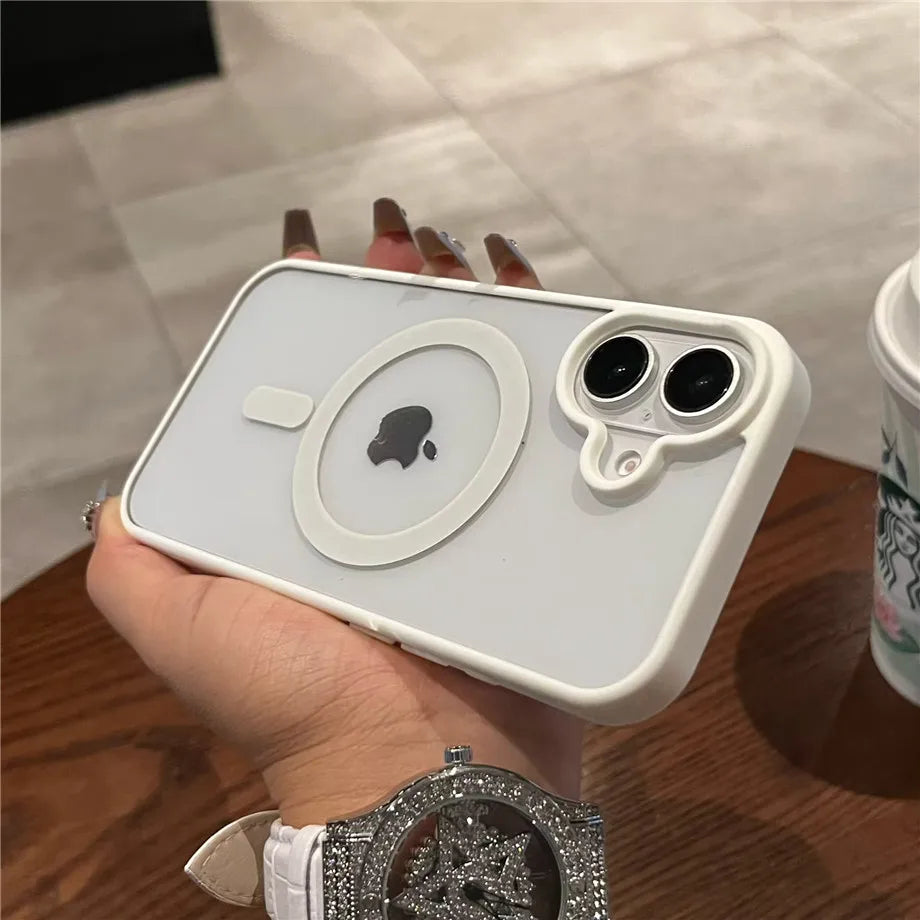Clear bumper MagSafe case for iPhone 11–17 & Air, white