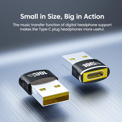 100W USB-C female to USB-A male OTG adapter, view 6