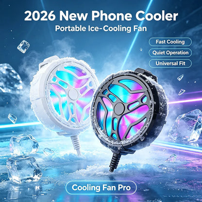 Clip-on USB air-cooled phone radiator fan