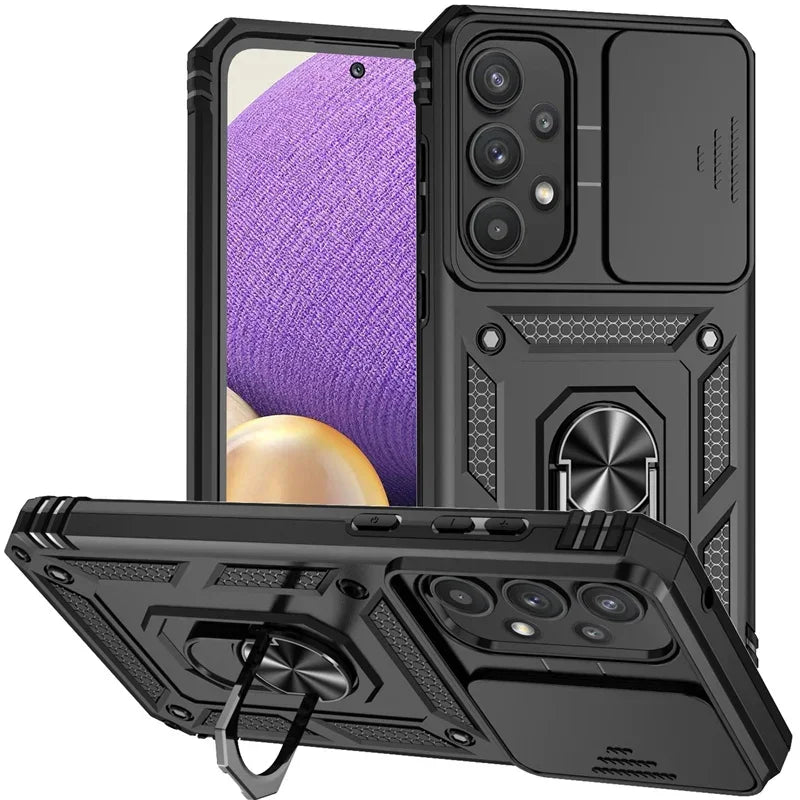Ring holder case with lens protection for Samsung Galaxy A series, view 2