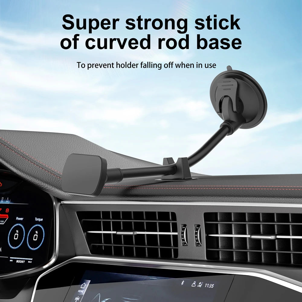 Long-arm magnetic car phone mount, view 3