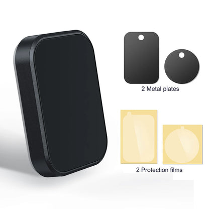 Flat magnetic car phone mount, black