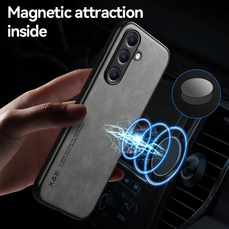Ultra-thin leather case for Samsung Galaxy S21–S26, view 6