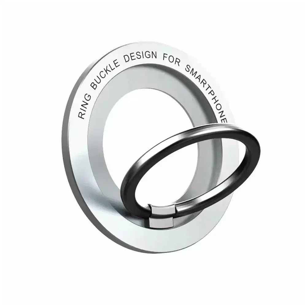 Mini magnetic finger ring grip, silvery