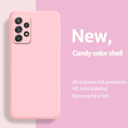 Liquid silicone soft case for Samsung Galaxy A series, light pink