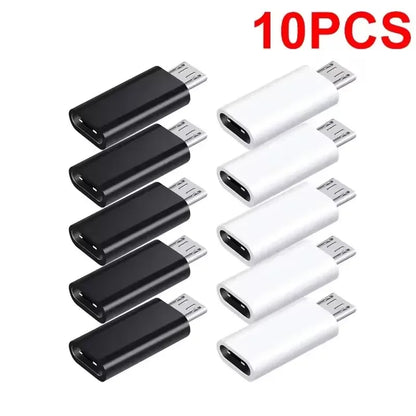 Micro USB female to USB-C male OTG adapter, 10Pcs mixed