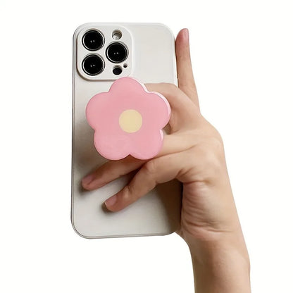 Clear flower expandable phone grip and stand, view 6