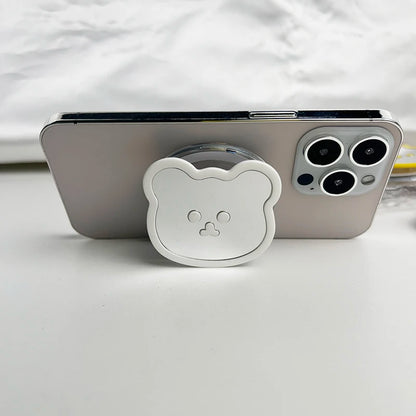 Cute bear mirror phone grip, view 4