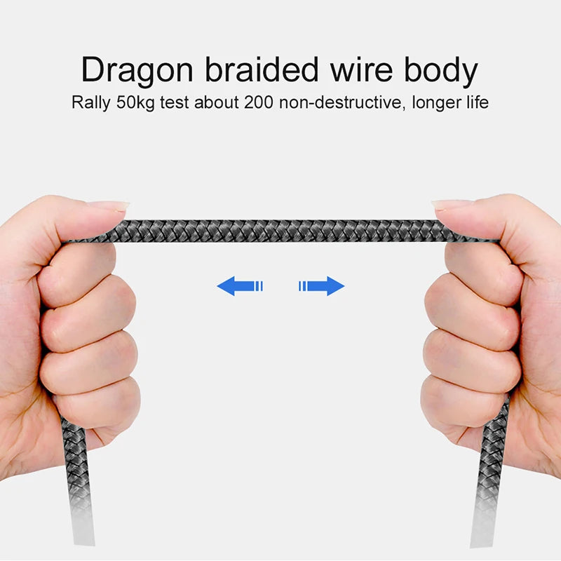 Braided USB-A to USB-C cable, view 5