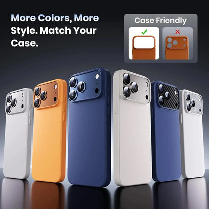 Metal ring camera lens protector for iPhone 17 Pro and Pro Max, view 6