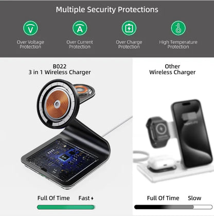 3-in-1 magnetic wireless charging station, view 5