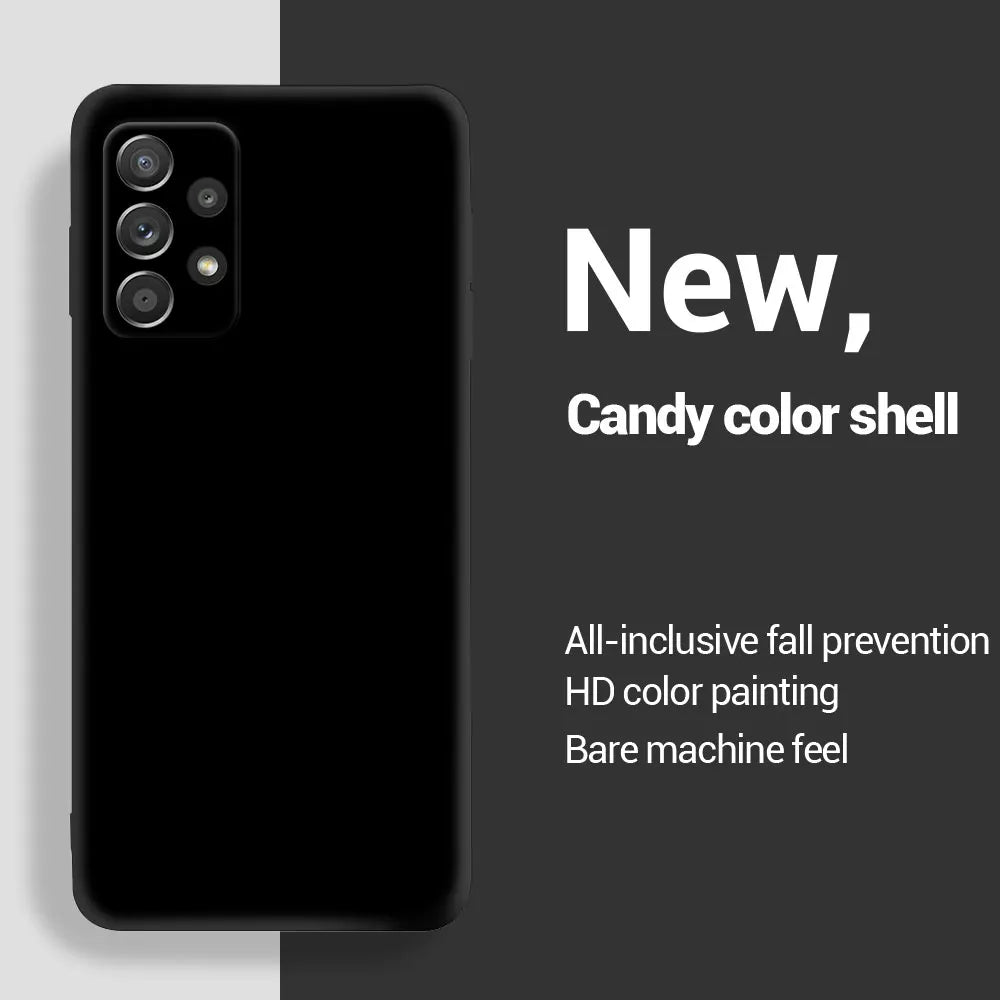 Liquid silicone soft case for Samsung Galaxy A series, black