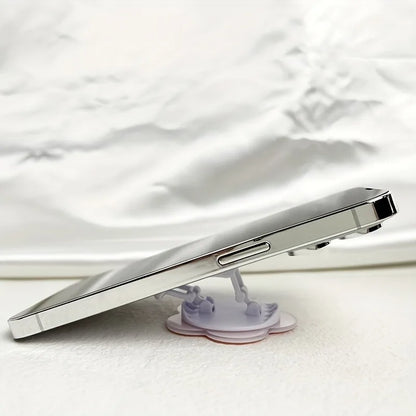 Clear flower expandable phone grip and stand, view 7