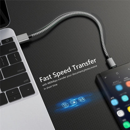 Braided USB-A to USB-C cable, view 6