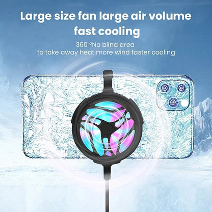 Clip-on USB air-cooled phone radiator fan, view 6