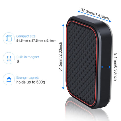 Flat magnetic car phone mount, view 3