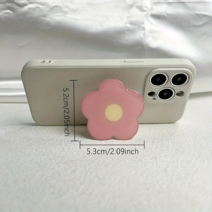 Clear flower expandable phone grip and stand, view 4