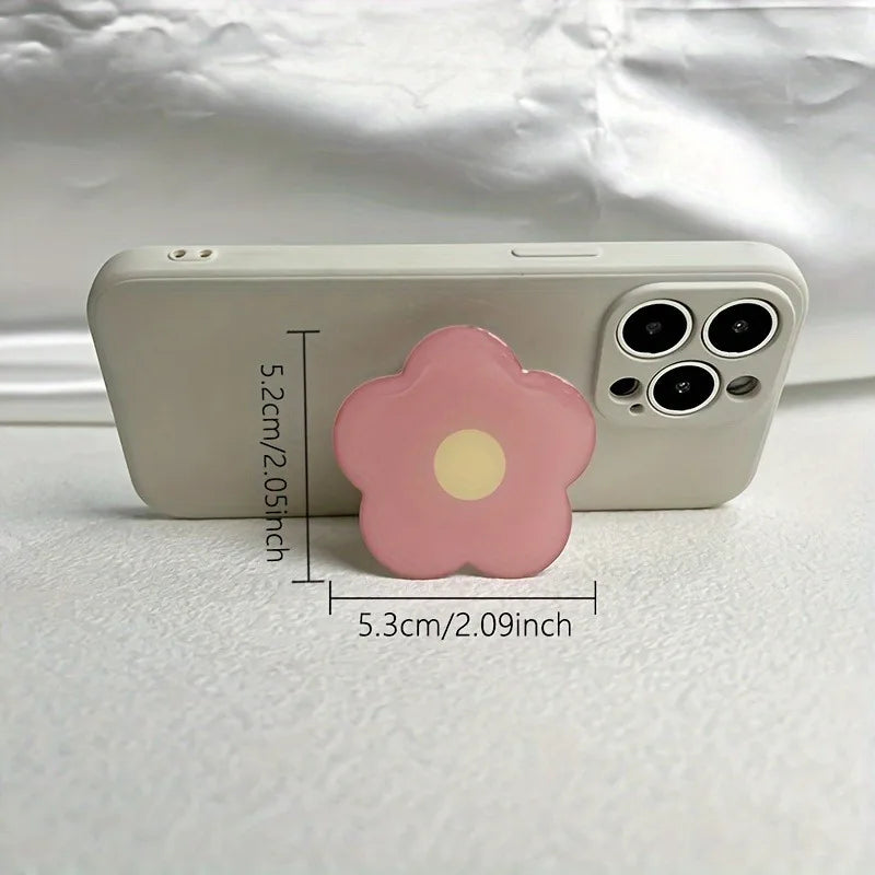 Clear flower expandable phone grip and stand, view 4