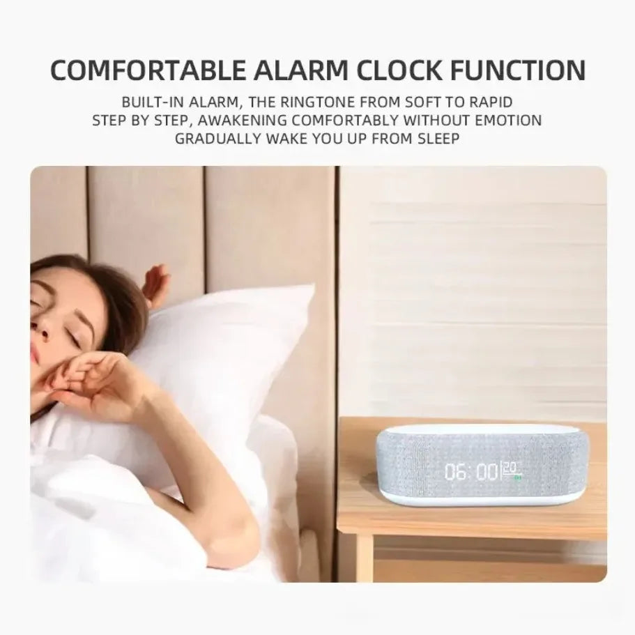 Wireless charger alarm clock, view 3