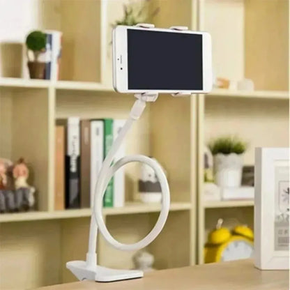 Adjustable long-arm baby monitor and phone holder for bed or cradle, view 2