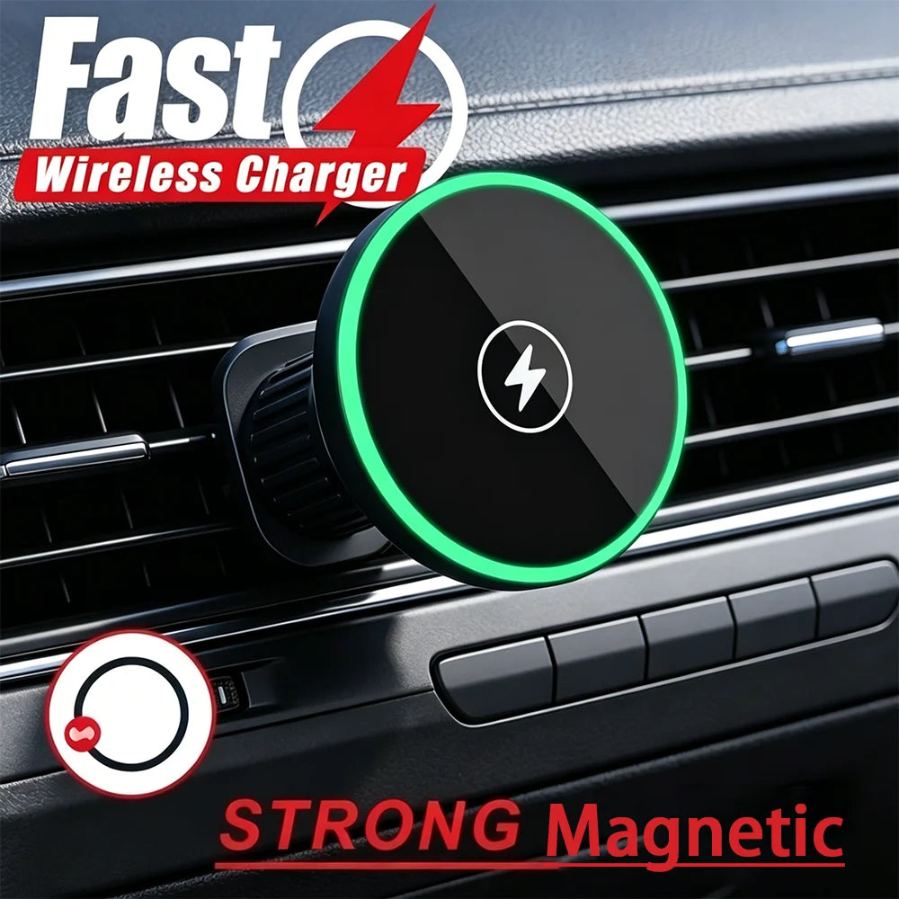 30W magnetic car wireless charger, view 3