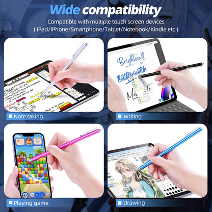 Long capacitive stylus pen for touch screens, view 2