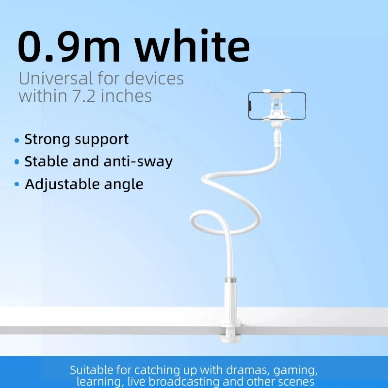 90cm flexible long-arm phone holder with clamp mount, view 6