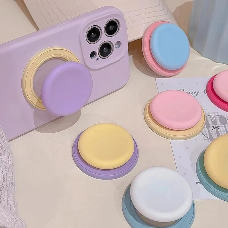 Macaron silicone magnetic phone grip stand for MagSafe, view 3