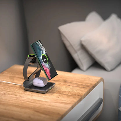3-in-1 magnetic wireless charging station, view 7