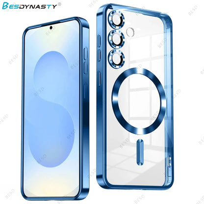 Plated magnetic case for Samsung Galaxy S22–S26