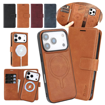 2-in-1 leather MagSafe wallet case for iPhone 12–18, view 2