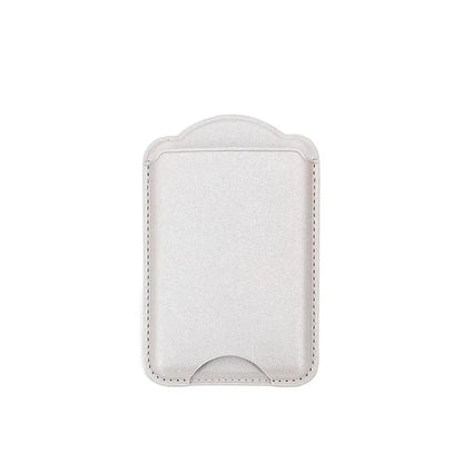 PU leather magnetic card wallet for iPhone 15–18 & Galaxy S25–S26, rose gold