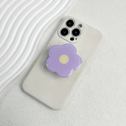 Clear flower expandable phone grip and stand, view 12