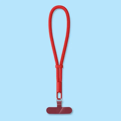 Anti-drop crossbody phone lanyard with 360° rotating clip, red