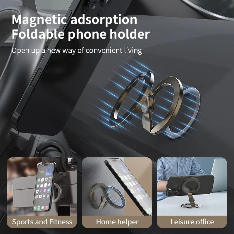 Foldable magnetic ring grip, view 5
