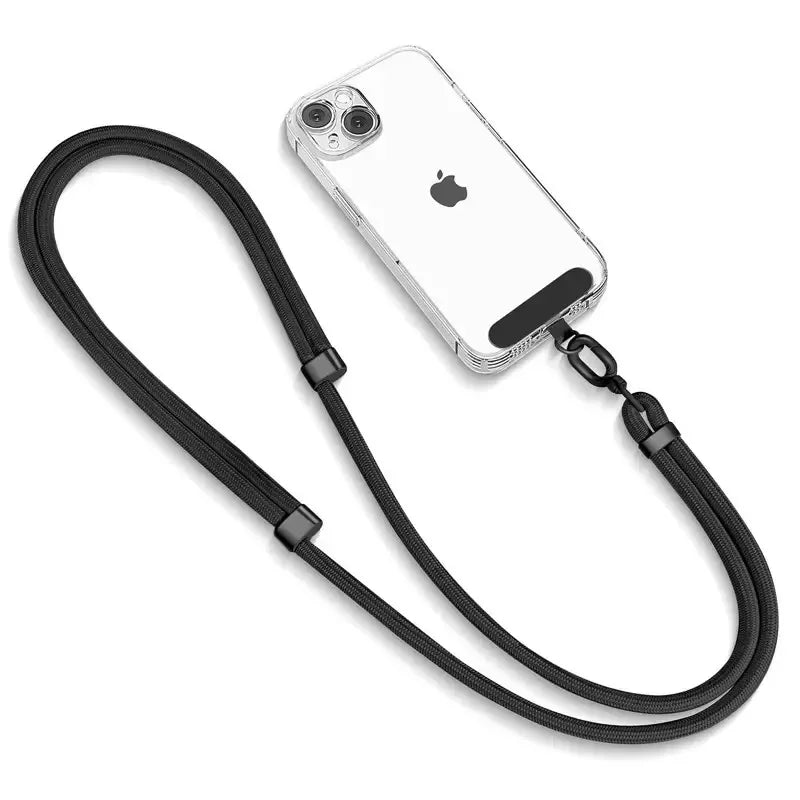 Adjustable crossbody phone lanyard with case clip, view 7