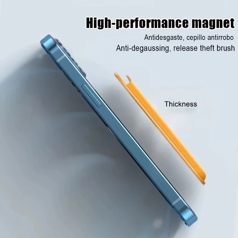 PU leather magnetic card holder for iPhone 12–18 Pro Max, view 2