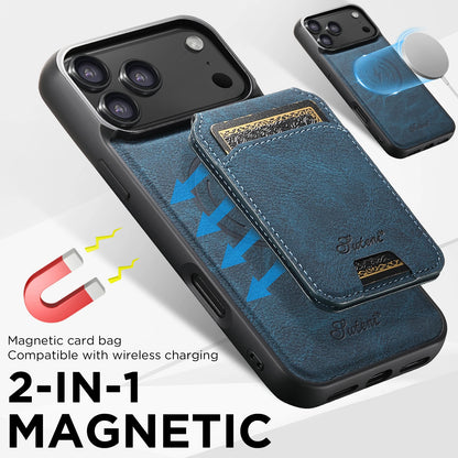 Magnetic card holder phone case with stand for iPhone 12–18, view 4