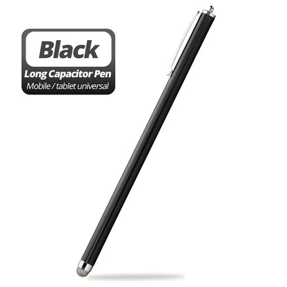 Long capacitive stylus pen for touch screens, black