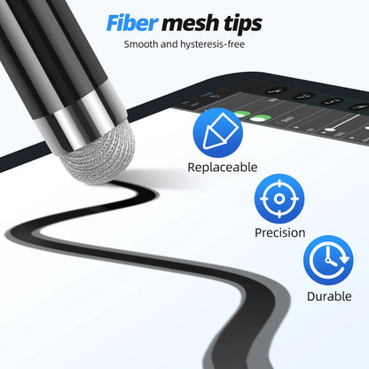 Long capacitive stylus pen for touch screens, view 6