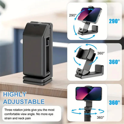 Foldable airplane phone holder for travel and seatback use