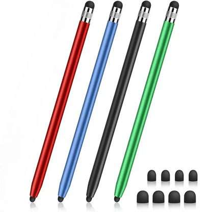Universal capacitive stylus with dual silicone tips