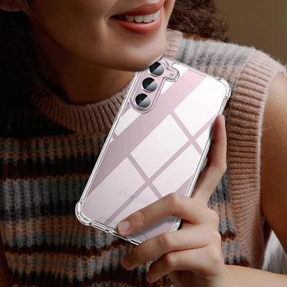 Clear hybrid shockproof case for Samsung Galaxy S and A series